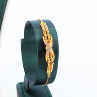 طقم ذهب تركي ثقيل وراهي عيار 21 وزن 22.70 جرام