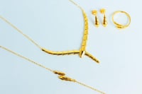 طقم ذهب بلغاري عيار 21 وزن 7 جرام