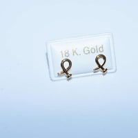 حلق ذهب طبي عيار 18 للاطفال وزن 0.3 جرام – تصميم ر...