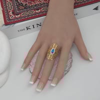 خاتم فرزاتشي ذهب عيار 21 بتصميم الماسي شرقي وزن 4....