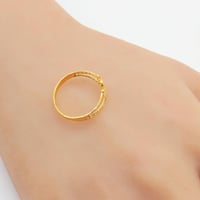 خاتم ذهب عيار 21 وزن 0.95 جرام مقاس 7 | 15