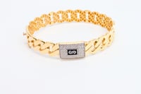 سوارة موناكو مع خاتم ذهب عيار 18 بوزن 17.8 جرام