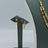 طقم ذهب شوميه عيار 21 ناعم دورين وزن 14.4 جرام