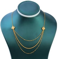 سلسال ذهب عيار 21 ثلاثي الأناقة وزن 4.33 جرام