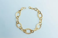 سوارة ذهب الحلقات تصميم 3D عيار 18 وزن 4.4 جرام