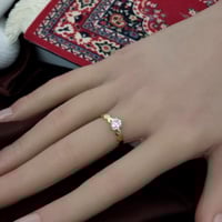 خاتم بتصميمه السداسي الفريد ذهب عيار 18