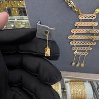 طقم ذهب مع المخنق ناعم عيار 21 وزن 8.5 جرام