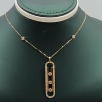 عقد ذهب المسيكاء تصميم الماسي عيار 18 وزن 4.45 جرا...