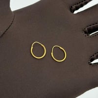 حلق ذهب اطفال دائري عيار 21 بوزن 0.4 جرام