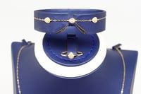 طقم تشوكر الدمعة تصميم الماسي بناتي عيار 18