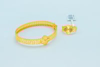 سوارة ذهب الفان كليف مع الخاتم عيار 21 وزن 14.36 ج...