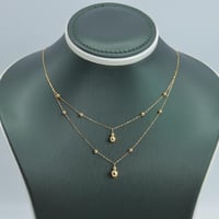 عقد ذهب كرات الببلز عيار 21 وزن 1.1 جرام