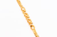 سوارة ذهب غصن الزيتون بتصميم الجنزير عيار 21 وزن 1...