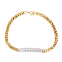 سوارة جنزير مصممة من النصفه بذهب ابيض تصميم الماسي...