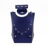 طقم تشوكر الدمعة تصميم الماسي بناتي عيار 18