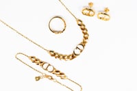 طقم جنزير ذهب موديل CD عيار 18 وزن 15.9 جرام