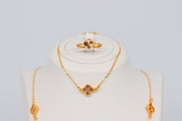 طقم ذهب فان كليف خمس وردات عيار 21