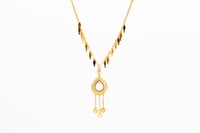 سبحة ذهب بحريني عيار 21 بتصميم الرمش وزن 12.3 جرام