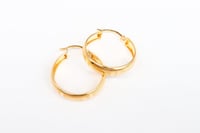 حلق ذهب ايطالي عيار 18 وزن 3.2 جرام