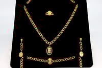 طقم ذهب جنزير الوردة عيار 21