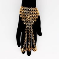 كف ذهب خليجي عيار 21 بتصميم سبيكة الوردة بوزن 27.9...