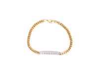 سوارة جنزير مصممة من النصفه بذهب ابيض تصميم الماسي...