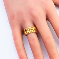 دبلة ذهب عريض اربعه ادوار عيار 21