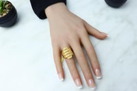 خاتم ذهب عيار 21 وزن 3.8 جرام