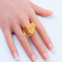 خاتم ذهب عيار 21 تصميم مزدوج فاخر وزن 3.35 جرام –...