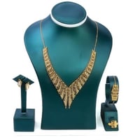 طقم ذهب كويتي ملكي فاخر عيار 21 وزن 17.46 جرام بتص...