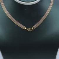 عقد ذهب ايطالي مكس الوان ذهب صافي عيار 18 وزن 10.7...