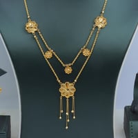 طقم ذهب عيار 21 بتصميم وردة ترندى وزن 20.88 جرام