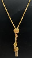 سبحة ذهب بتصميم المبروم عيار 21