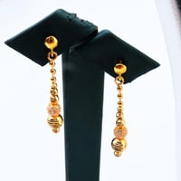 طقم ذهب تصميم كرات الببلز عيار 21 وزن 8.41 جرام