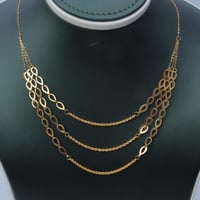 سلسال ذهب عيار 21 المبروم الثلاثي وزن 2.9 جرام