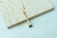 سلسال مارلي لون أخضر مميز ذهب عيار 18وزن 2.2 جرام