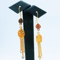 افخم حلق طويل ذهب عيار 21 بتصميم جذاب وزن 2.71 جرا...