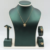 طقم ذهب بانثر تصميم الماس عيار 18 وزن 7.64 جرام