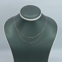 عقد ذهب الببلز دورين ناعم عيار 18 وزن 0.8 جرام