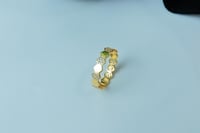 دبلة ذهب شومية تصميم الماسي عيار 18