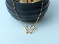 سلسال ذهب تصميم الماسي عيار 18 وزن 2.1 جرام