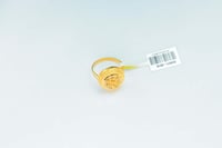 خاتم ذهب دائري بتصميم كرات الدوريكاء عيار 21