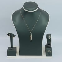 طقم ذهب عيار 18 المسيكاء تصميم الماسي وزن 5.2 جرام