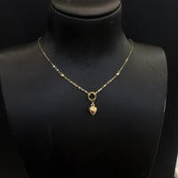 عقد ذهب القلب عيار 18 وزن 1.2 جرام