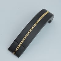 سوارة ذهب الجنزير عيار 18 وزن 2.95 جرام