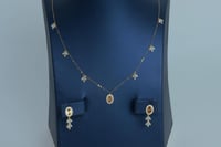 طقم ذهب تصميم الماس عيار 18 وزن 4.2 جرام