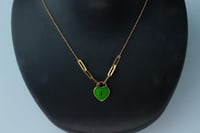 سلسال ذهب عيار 18 بتصميم قلب صافي مطعم بالميناء ال...