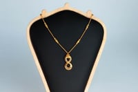 عقد ذهب انفينيتي عيار 21 وزن 9.5 جرام