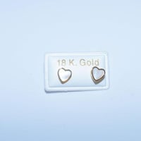 حلق ذهب عيار 18 طبي للأطفال وزن 0.3 جرام – تصميم ق...