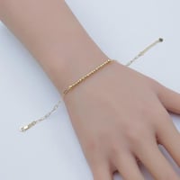 اسوارة ذهب ببلز بتصميم ناعم عيار 18 وزن 2.3 جرام